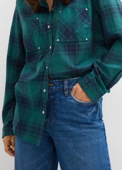 bonprix bonprix Vaqueros holgados con talle medio y corte recto Azul piedra usado Outlet