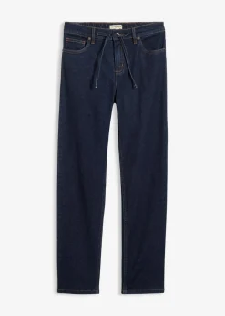 bonprix bonprix Vaqueros holgados con talle medio y corte recto Azul oscuro denim Best