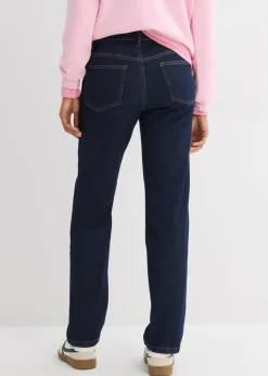bonprix bonprix Vaqueros holgados con talle medio y corte recto Azul oscuro denim Best