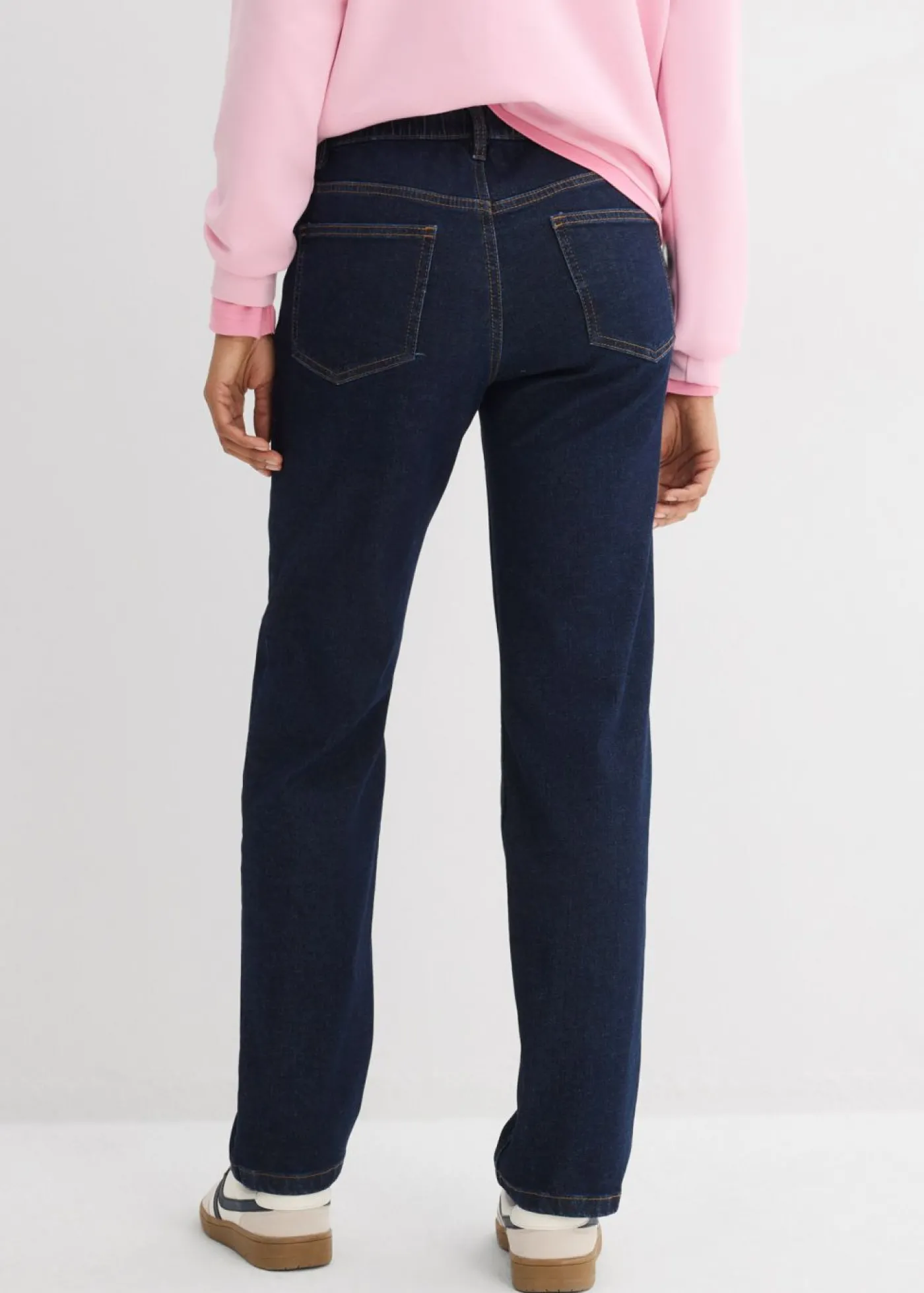 bonprix bonprix Vaqueros holgados con talle medio y corte recto Azul oscuro denim Best
