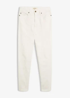 bonprix bonprix Vaqueros largos con corte mom y talle medio Blanco Best