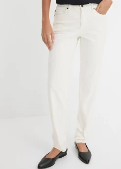 bonprix bonprix Vaqueros largos con corte mom y talle medio Blanco Best