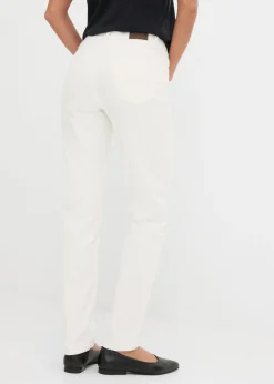 bonprix bonprix Vaqueros largos con corte mom y talle medio Blanco Best