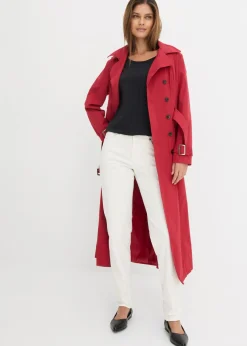 bonprix bonprix Vaqueros largos con corte mom y talle medio Blanco Best