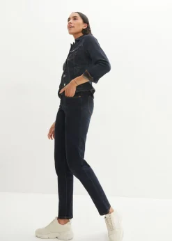 bonprix bonprix Vaqueros largos con corte mom y talle medio Azul marino Best