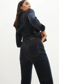 bonprix bonprix Vaqueros largos con corte mom y talle medio Azul marino Best