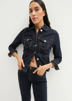 bonprix bonprix Vaqueros largos con corte mom y talle medio Azul marino Best