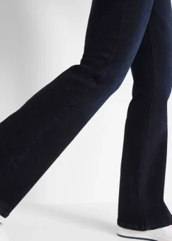 bonprix bonprix Vaqueros moldeadores y suaves con corte bootcut y talle alto azul oscuro denim usado Best