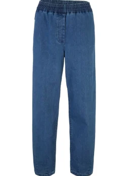 bonprix bonprix Vaqueros mom, high waist, con cintura cómoda denim medio usado Discount