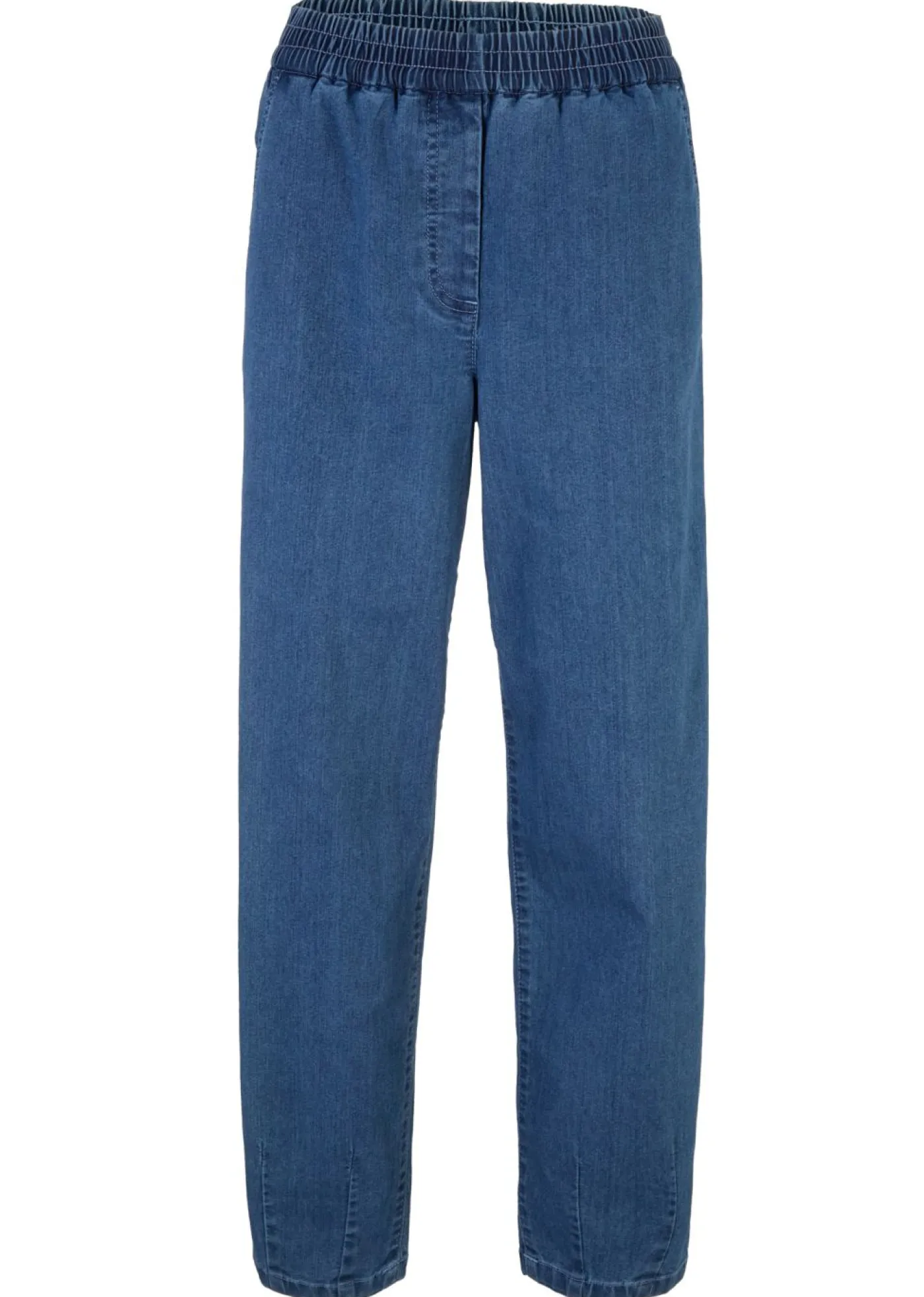 bonprix bonprix Vaqueros mom, high waist, con cintura cómoda denim medio usado Discount