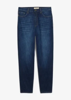 bonprix bonprix Vaqueros mom, high waist, cropped Azul oscuro denim Online