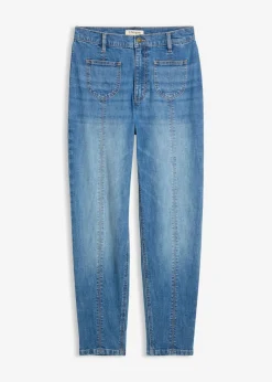 bonprix bonprix Vaqueros mom, high waist, cropped azul medio denim usado