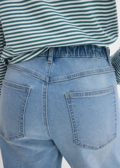 bonprix bonprix Vaqueros mom, high waist, cropped azul claro denim usado Best