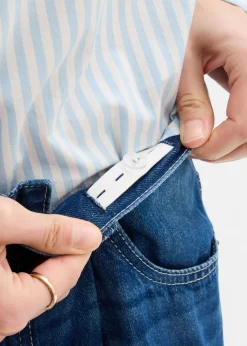 bonprix bonprix Vaqueros palazzo, super wide, de algodón azul oscuro denim usado Outlet
