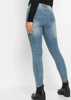 bonprix bonprix Vaqueros pitillo de talle medio Denim Online