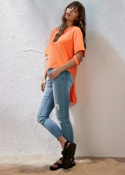 bonprix bonprix Vaqueros pitillo desgastados Denim claro