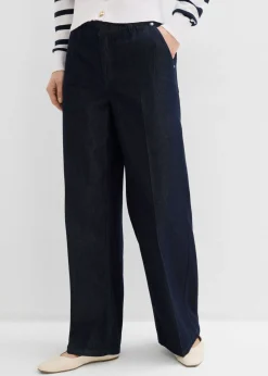 bonprix bonprix Vaqueros rectos con perneras anchas Azul oscuro denim Outlet
