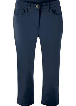 bonprix bonprix Vaqueros rectos con talle medio y cintura cómoda Azul oscuro Discount