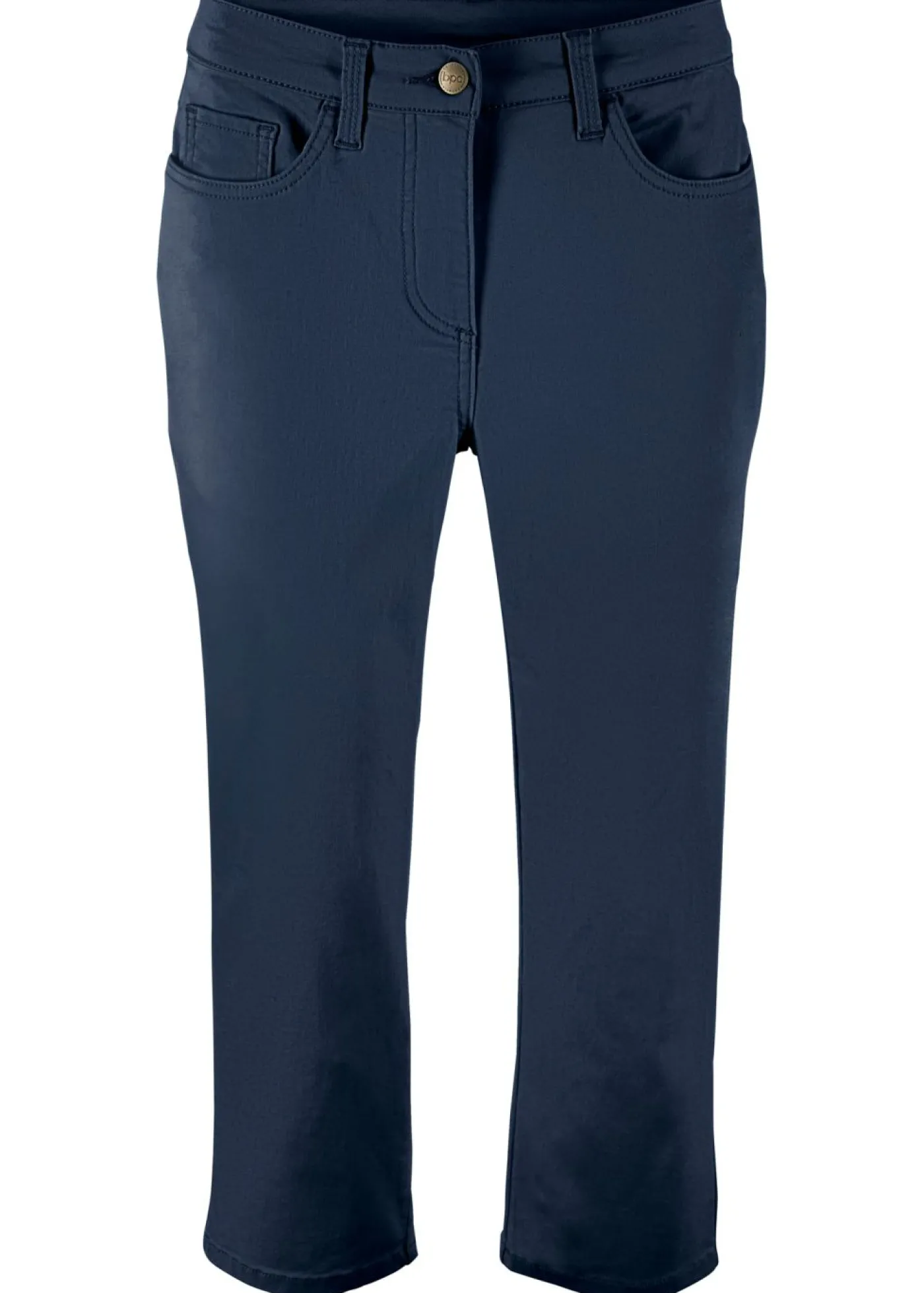 bonprix bonprix Vaqueros rectos con talle medio y cintura cómoda Azul oscuro Discount