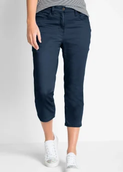 bonprix bonprix Vaqueros rectos con talle medio y cintura cómoda Azul oscuro Discount