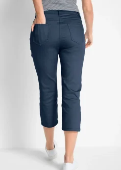 bonprix bonprix Vaqueros rectos con talle medio y cintura cómoda Azul oscuro Discount