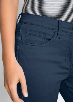 bonprix bonprix Vaqueros rectos con talle medio y cintura cómoda Azul oscuro Discount