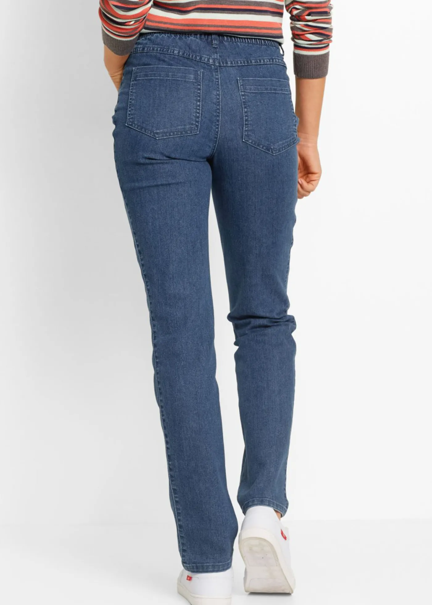 bonprix bonprix Vaqueros rectos de talle medio (2 unidades) denim negro Online