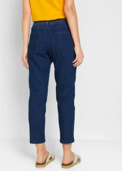 bonprix bonprix Vaqueros rectos de talle medio con cintura cómoda (2 unidades) denim negro Online