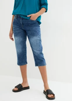 bonprix bonprix Vaqueros rectos elásticos con talle medio Vaquero azul New