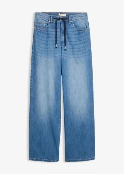 bonprix bonprix Vaqueros rectos holgados de talle alto azul medio denim usado Outlet