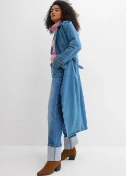 bonprix bonprix Vaqueros rectos holgados de talle alto azul medio denim usado Discount