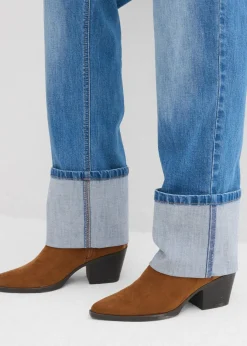 bonprix bonprix Vaqueros rectos holgados de talle alto azul medio denim usado Discount