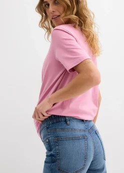 bonprix bonprix Vaqueros rectos premamá 2 en 1 con corte holgado para durante y después del embarazo Azul oscuro denim