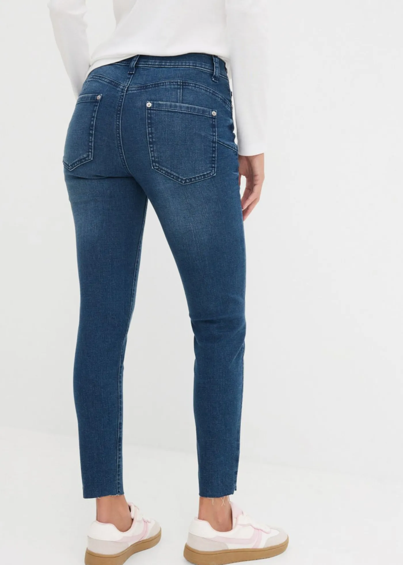 bonprix bonprix Vaqueros skinny, mid waist, cropped denim oscuro Best