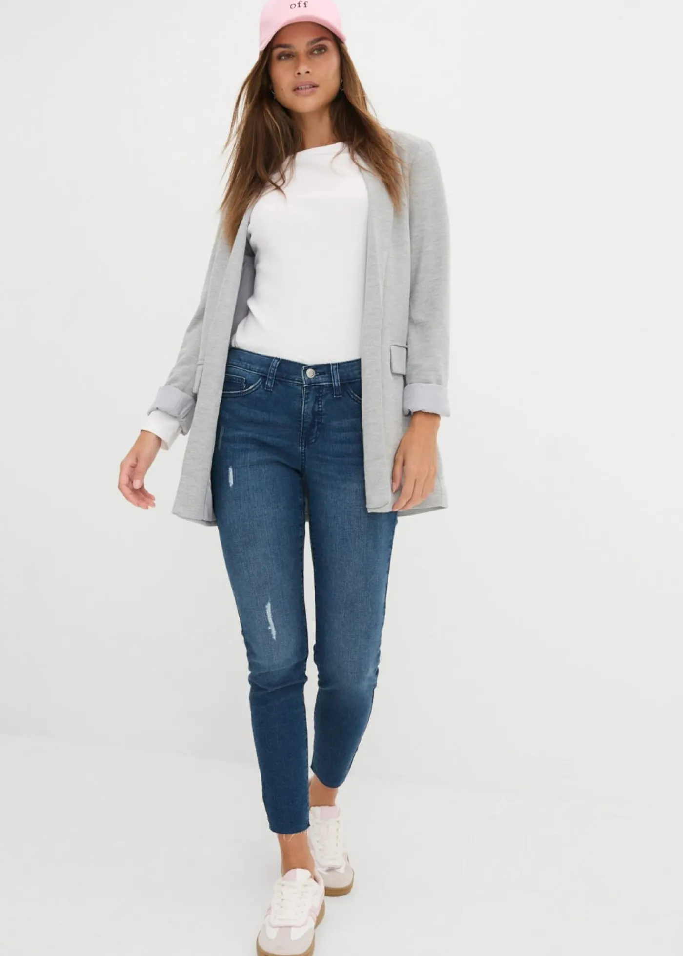 bonprix bonprix Vaqueros skinny, mid waist, cropped denim oscuro Best