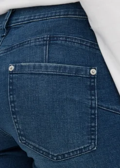 bonprix bonprix Vaqueros skinny, mid waist, cropped denim oscuro Best