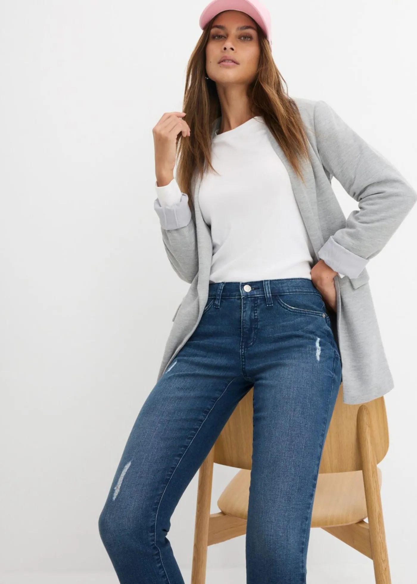 bonprix bonprix Vaqueros skinny, mid waist, cropped denim oscuro Best