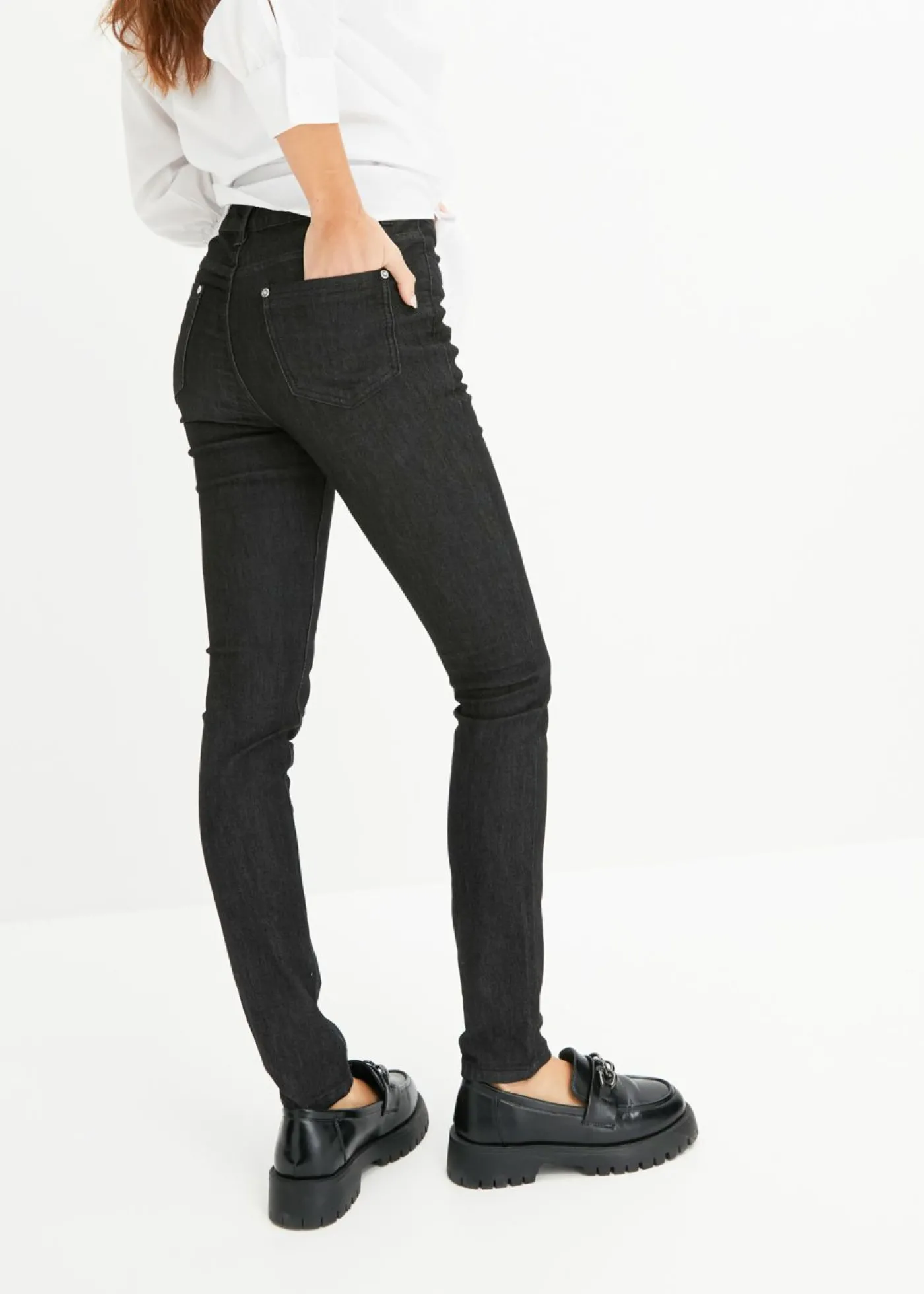 bonprix bonprix Vaqueros skinny, mid waist Negro denim Best