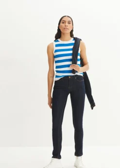 bonprix bonprix Vaqueros skinny, mid waist, elásticos Azul oscuro denim Discount