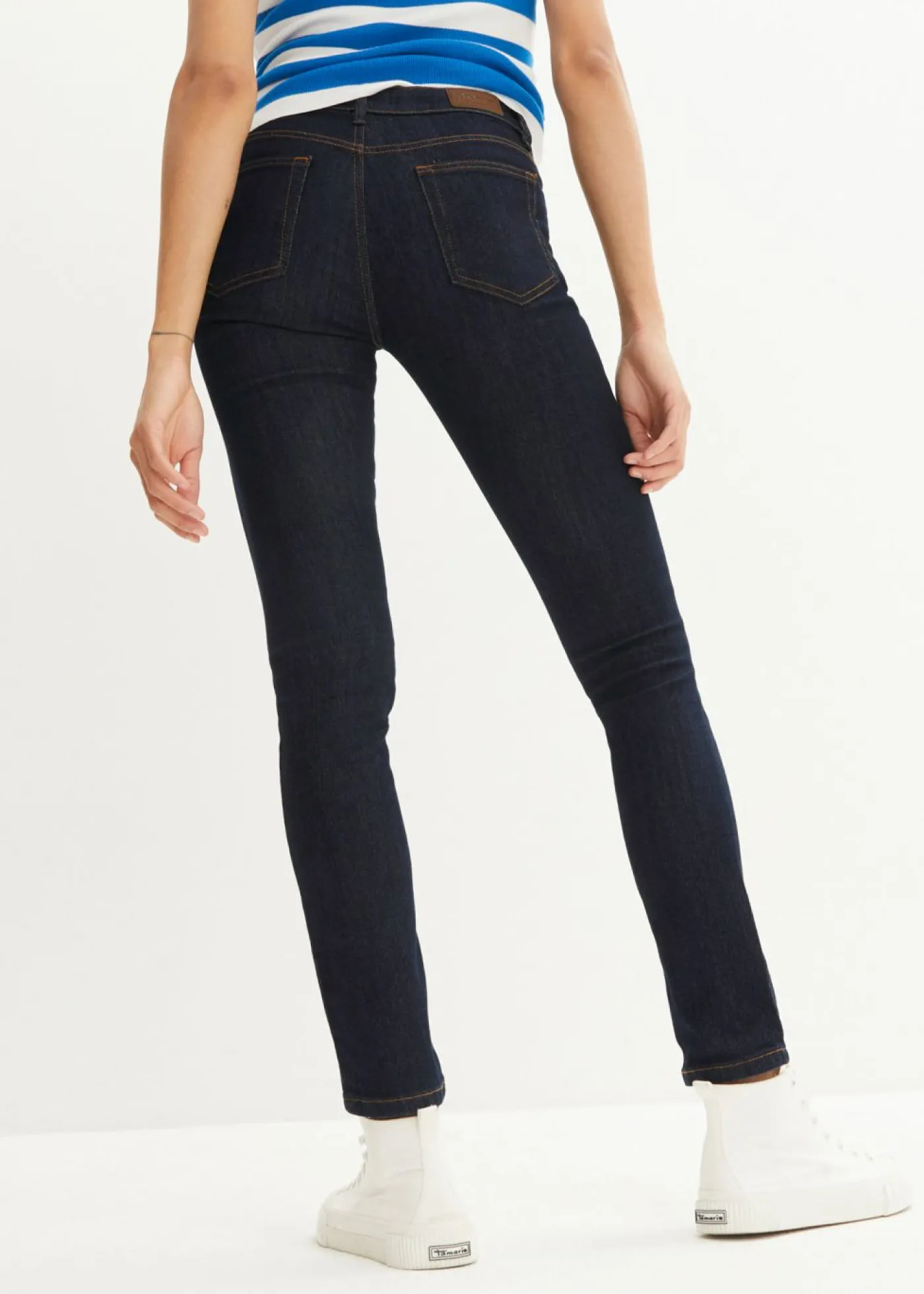 bonprix bonprix Vaqueros skinny, mid waist, elásticos Azul oscuro denim Best