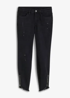 bonprix bonprix Vaqueros skinny, mid waist, elásticos Vaquero negro Hot