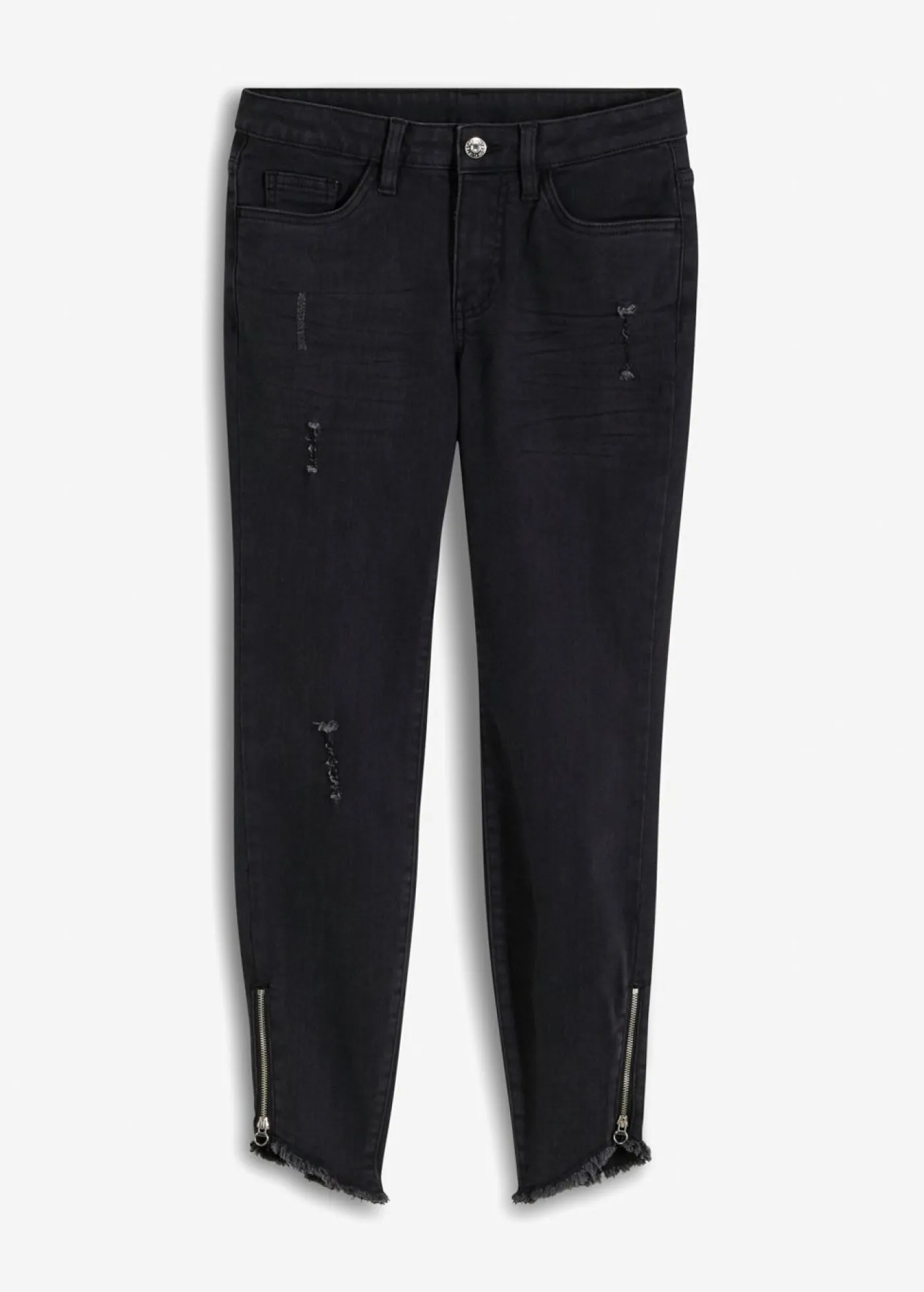 bonprix bonprix Vaqueros skinny, mid waist, elásticos Vaquero negro Hot