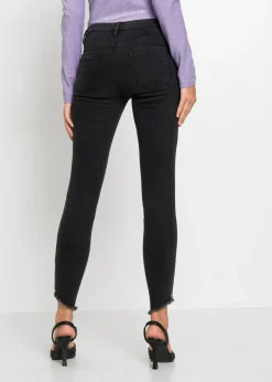 bonprix bonprix Vaqueros skinny, mid waist, elásticos Vaquero negro Hot