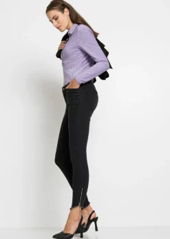 bonprix bonprix Vaqueros skinny, mid waist, elásticos Vaquero negro Hot