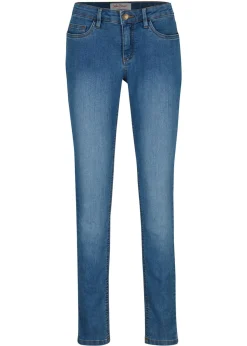 bonprix bonprix Vaqueros skinny, mid waist, elásticos Azul desgastado Hot