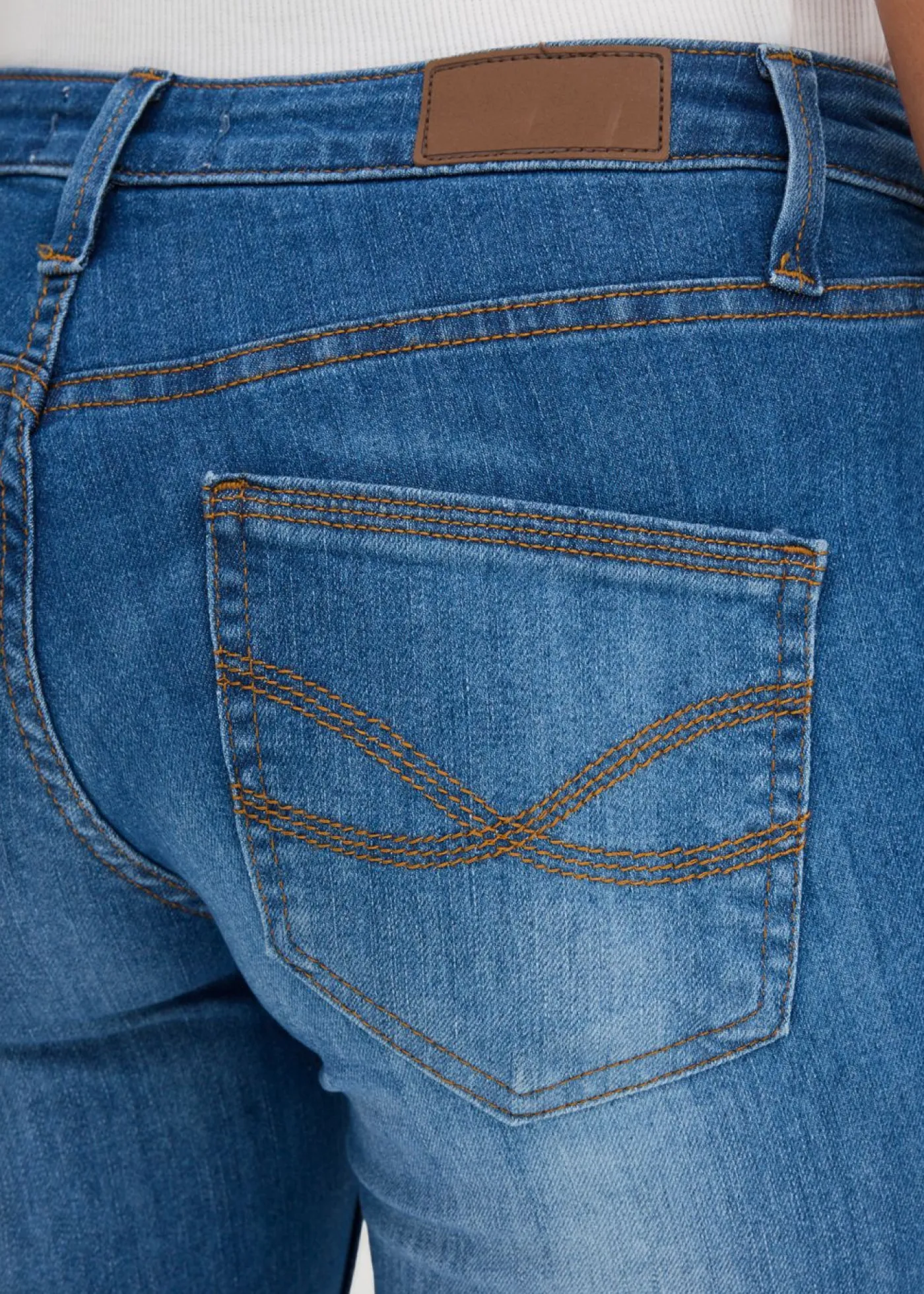 bonprix bonprix Vaqueros skinny, mid waist, elásticos Azul desgastado Hot