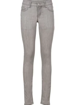 bonprix bonprix Vaqueros skinny, mid waist, elásticos Gris claro Outlet