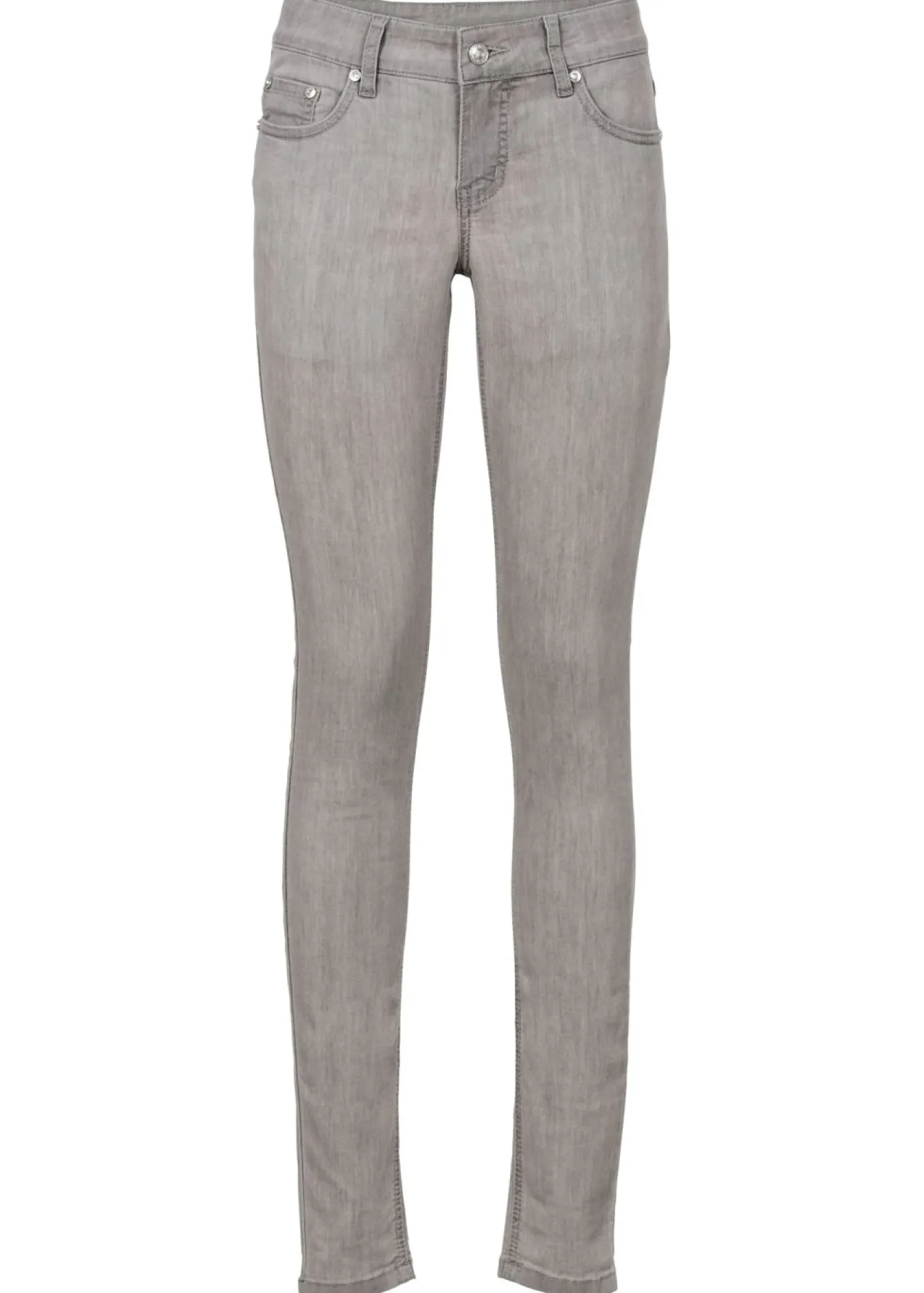 bonprix bonprix Vaqueros skinny, mid waist, elásticos Gris claro Outlet