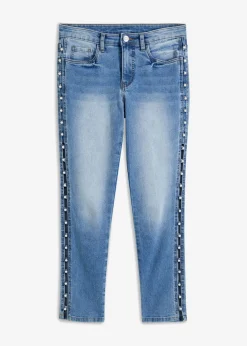 bonprix bonprix Vaqueros skinny, mid waist, elásticos Azul piedra Discount