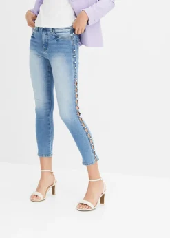 bonprix bonprix Vaqueros skinny, mid waist, elásticos Azul piedra Discount